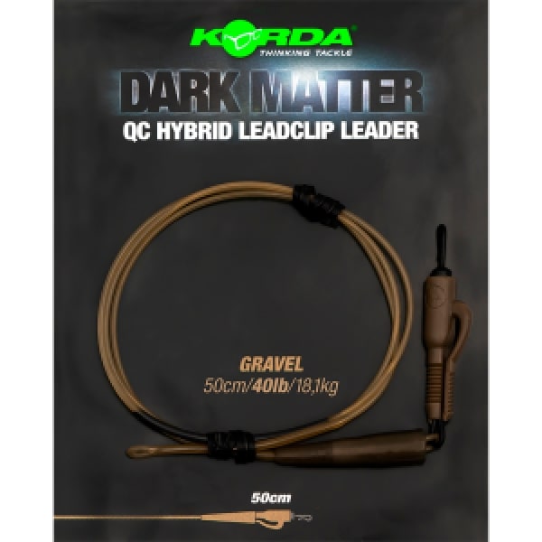 Korda Dark Matter Leader 50 cm QC Hybrid Clip Gravel