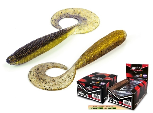 Softbait Molix RA Grub 8” Bulk col. 64 Marron Glacé (1pz )